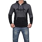 Miracle(Tm) Batman Arkham Hoody - Mens 100% Cotton Zip up Hoodie (Large)