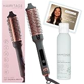 Hairitage Heated Curl Brush &amp; Heat Protectant Spray Styling Bundle