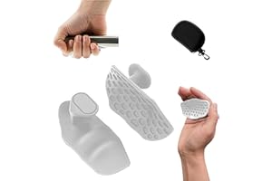 PEOERP Rubber Gym Grips Fingerless Workout Grips - Ergonomic Rubber Hand Protector Gloves for Weight Lifting, Pull-Ups, Gym Training and Exercise, for men and women