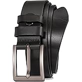 WOLFANT Men's 1.5" Full Grain Leather Belt,100% Italian Real Solid Leather