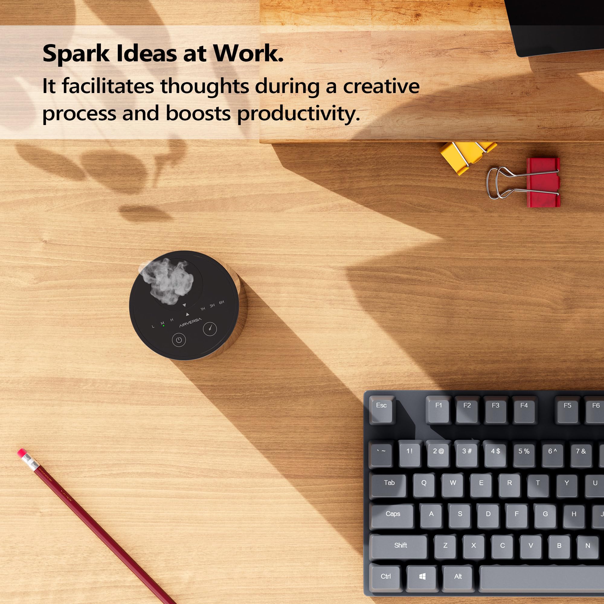 Airversa Waterless Essential Oil Diffuser Starter Kit with 4 x 10mL Hotel Scent Fragrance Oil, Battery Operated Mini Scent Air Machine Portable Diffuser for Home Car Office, AN8 Kit Black