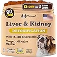 Natural Dog Company Stinky Liver & Kidney Supplement Chews, Complete Detox Cleanse & Major Organ Support, Advanced Liver and Kidney Health Support for Dogs, Enhances Digestion and Immunity 90 Chews