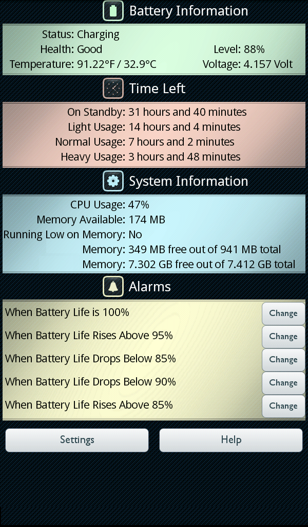 Track Your Battery Life with Battery Alarms (Kindle Tablet Edition