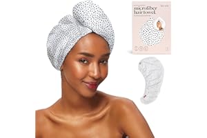 Kitsch Microfiber Hair Towel Wrap for Women - Anti-Frizz Quick Dry Towel, Super Absorbent Microfiber Towel for Hair, Hair Dry