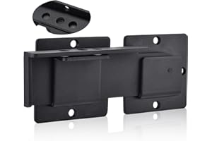 JIAHOO 7.5" Flip Gate Latch with Padlock Hole, Heavy Duty Gate Latch for Outdoor Fence, Steel Door Latch for Barn Door, Sliding Door, Shed Door, Outdoor Wooden/PVC Fence, Matte Black