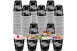 cssopenss 120 pcs Black Plastic Shot Glasses black shot cups 2 oz black shot glasses disposable for drinking Tastings served Snacks Jello Tastings and Samples