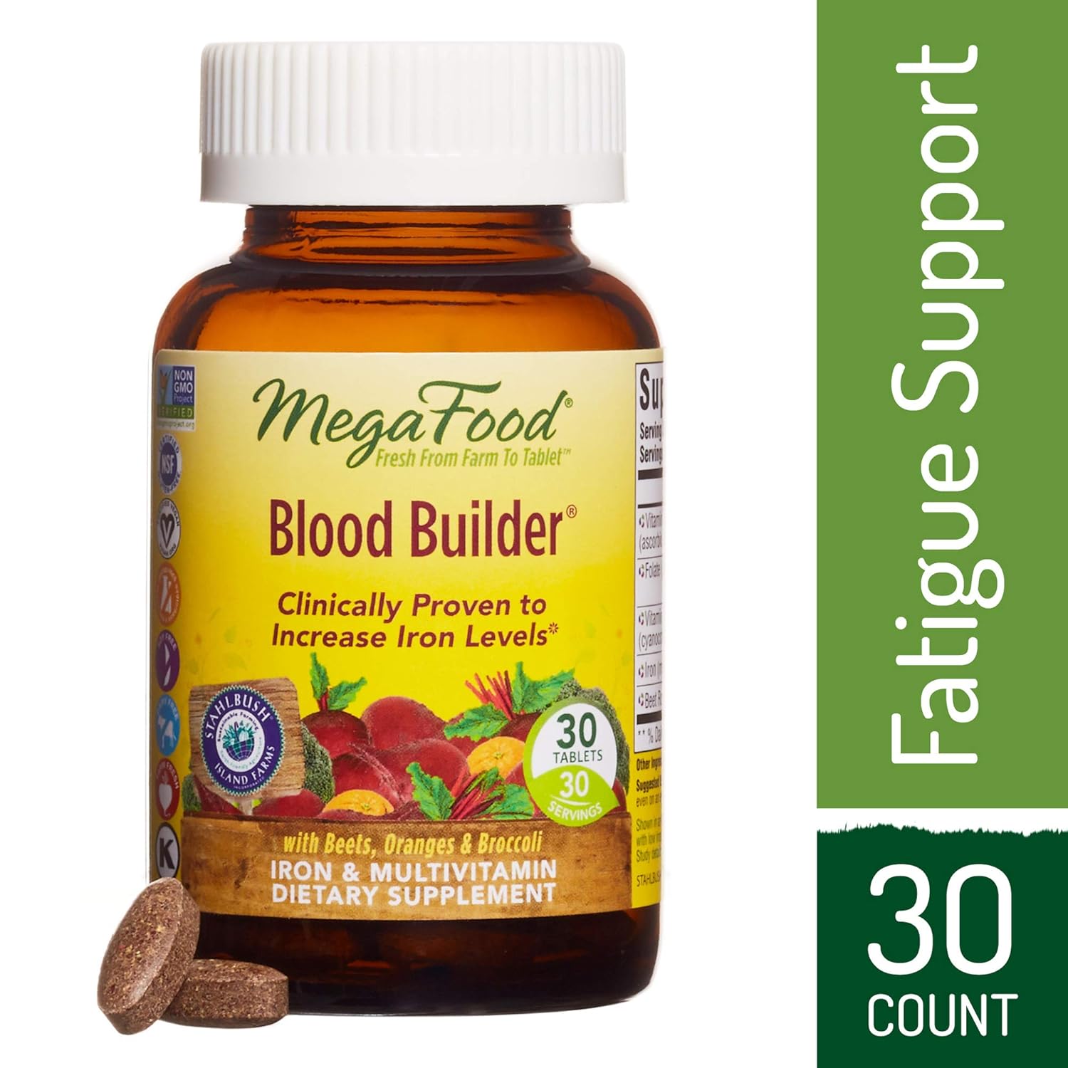 MegaFood Blood Builder, Support for Healthy Iron Levels, Energy, and