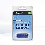 Integral 8GB USB Memory 2.0 Flash Drive Courier Blue Keyring Cap view 5