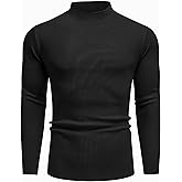 COOFANDY Mens Mock Turtleneck Sweater Long Sleeve Basic Thermal Undershirt Slim Fit Lightweight Pullover Sweaters