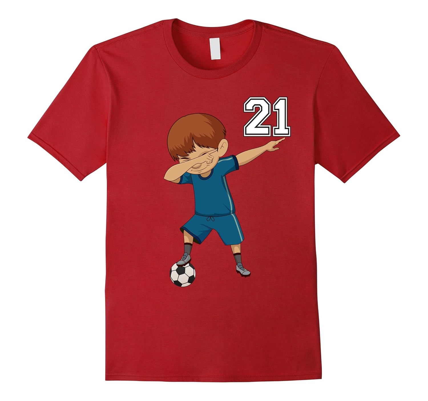 21 Soccer Shirt Boys Funny Dabbing Dab Dance Soccer Ball-ANZ