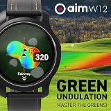 GolfBuddy aim W12 GPS Golf Watch Full Colour Touch Green Undulation view 3