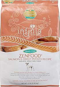 Infinia ZenFood | Salmon and Sweet Potato Grain-Free Adult Dog Food | Nutritionally Complete - 30 Pound (30 lb.) Bag