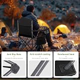 ALPHA CAMP Heavy Duty Folding Camping Chair 160 kg Support Cup Holder Side view 6