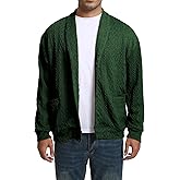 un tercio Men’s Cardigan Outwear Casual Shawl Collar Open Front Button Down Sweaters with Pockets