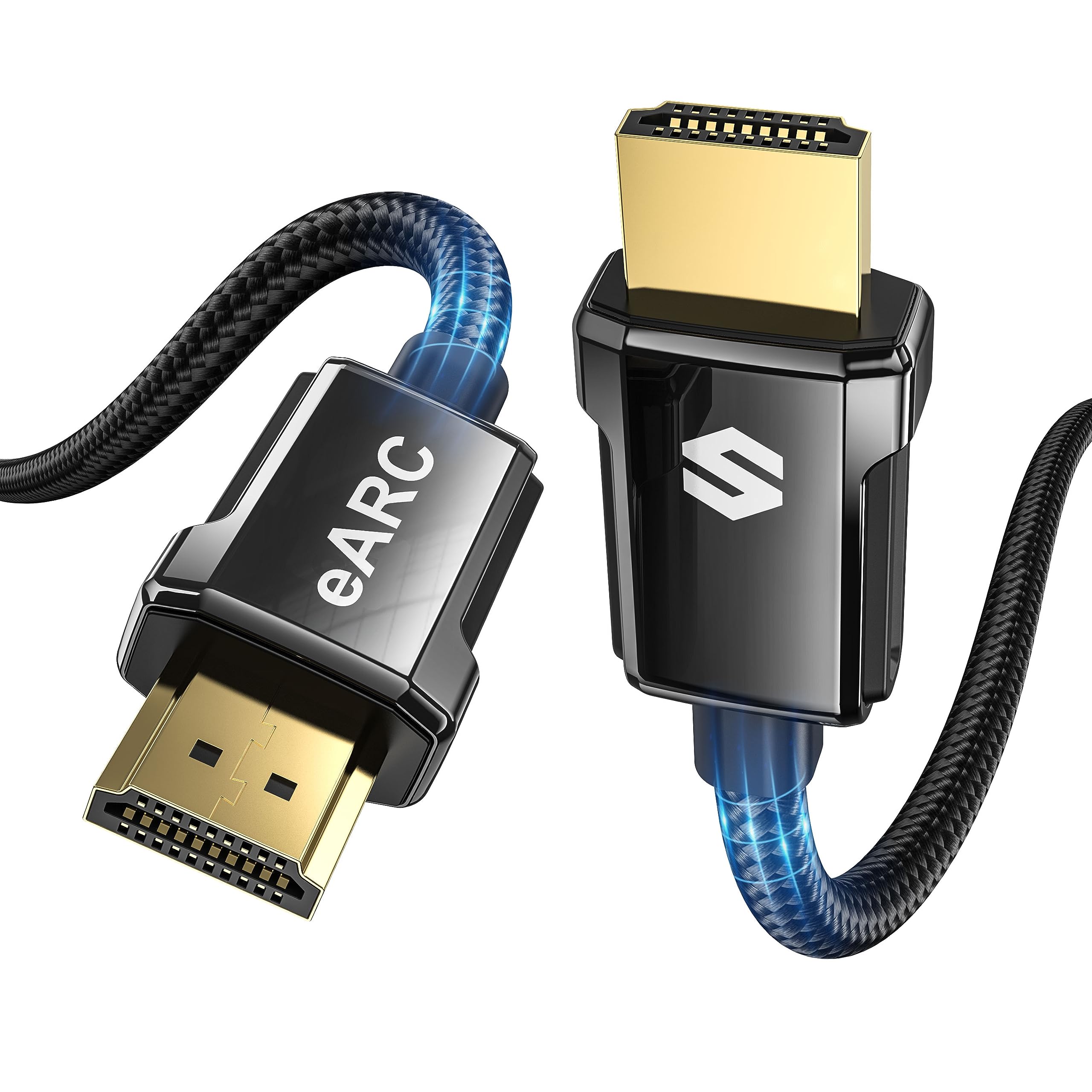 Photo 1 of Silkland 8K HDMI ARC/eARC Cable 2.1 for Soundbar 15ft, 8K@60Hz 4K@120Hz High Speed HDMI Cord for Home Theater, 48Gbps, Dolby Atoms, DTS:X Compatible for Vizio Samsung Bose Sound bar, UHD TV, Blu-ray