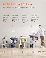Feandrea Cat Tree Tower 101 cm XL for Cats up to 20 kg Large Perch view 8