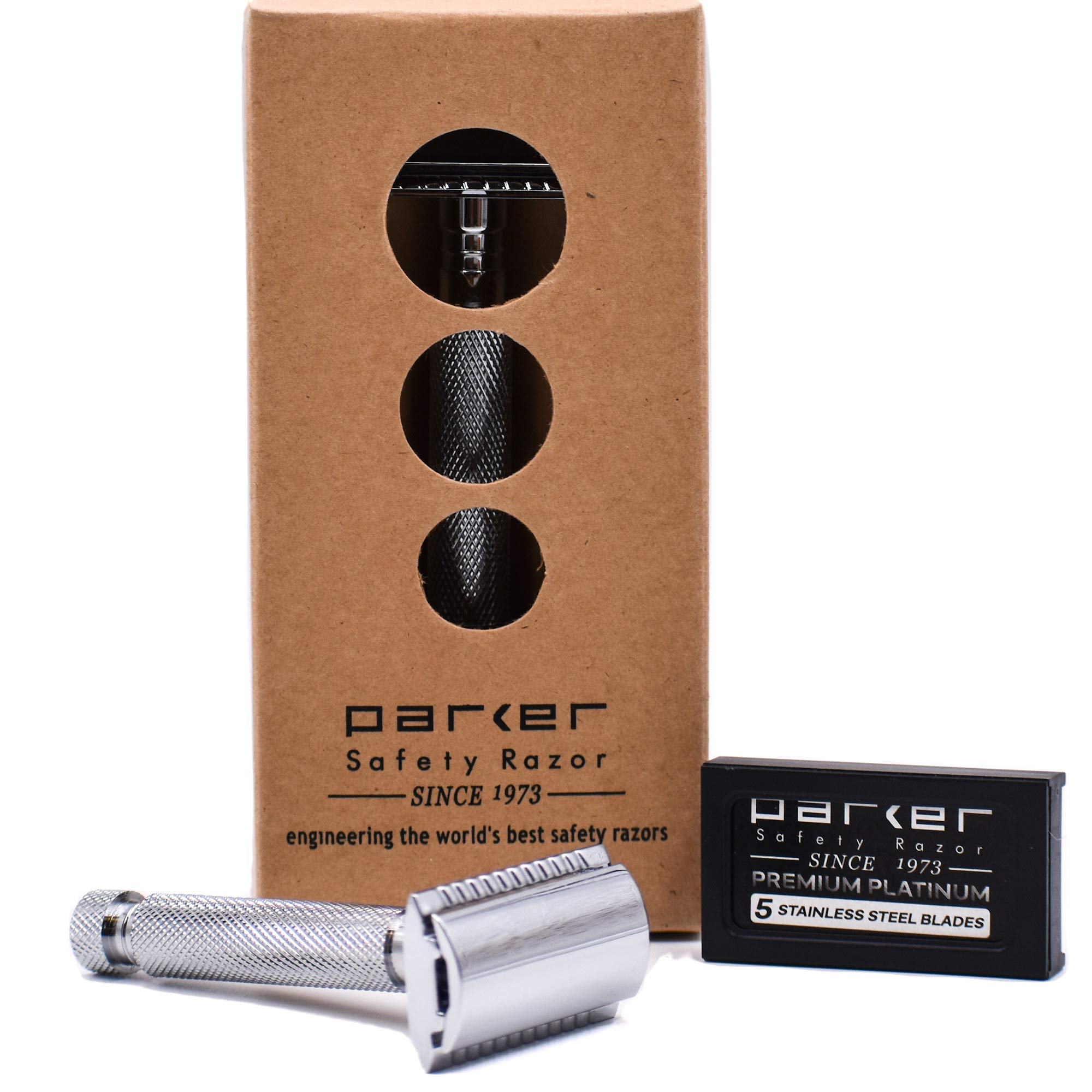Parker Safety Razor 42R 120g Chrome Classic Men's Non-Slip Safety Razor