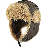 KBW-618 DBR Canvas Solid Aviator Trapper hat Trooper Ear Flaps Ushanka Eskimo Russian Warm Winter Cold…
