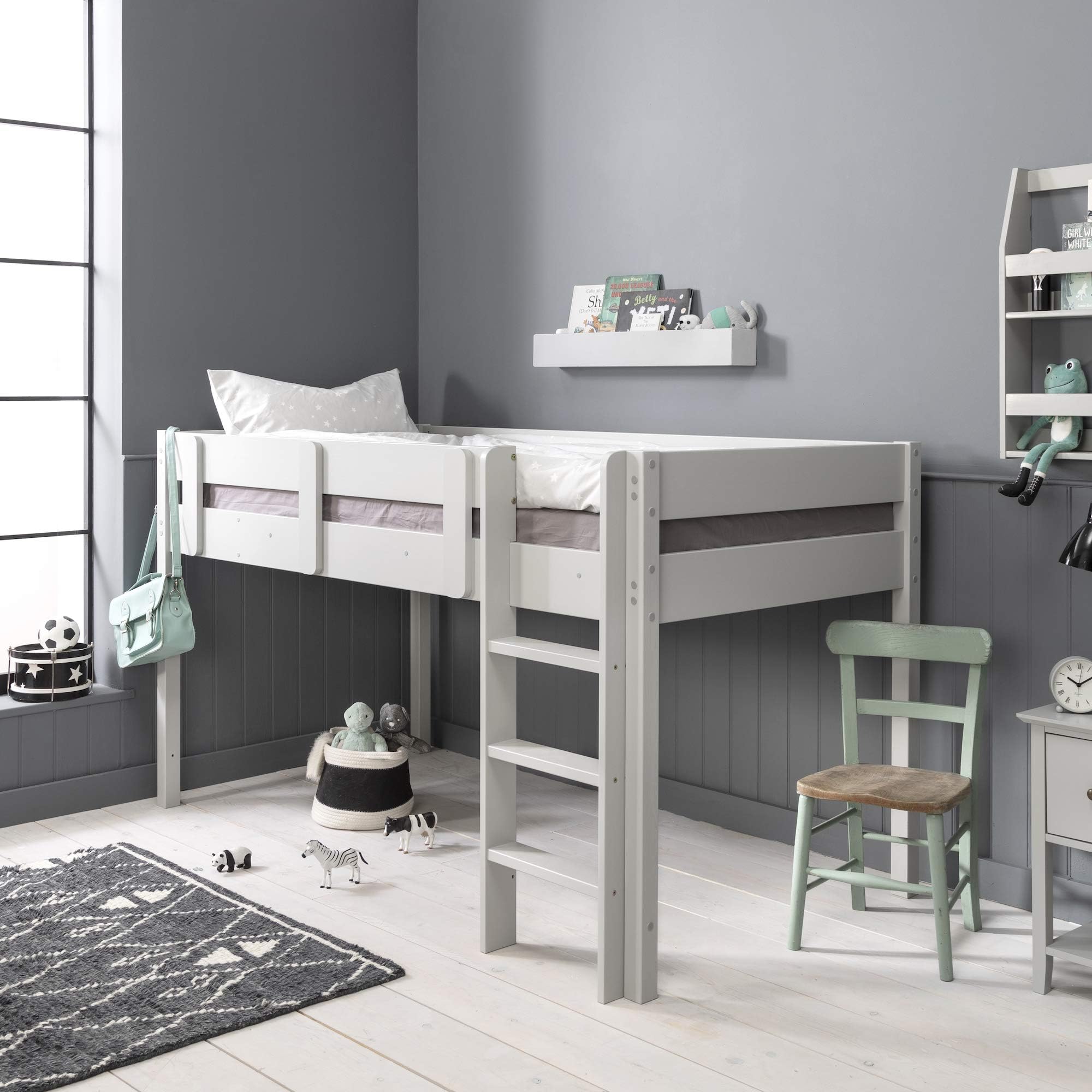 Noa and Nani - Contemporary Kids Midsleeper Cabin Bed - (Grey)