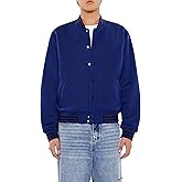 Forever 21 mens Varsity-striped Bomber Jacket