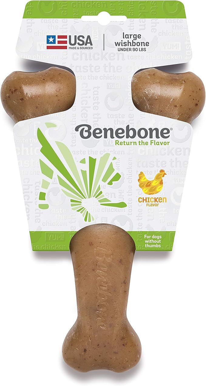 Benebone Wishbone Durable Dog Chew Toy for Aggressive Chewers, Made in