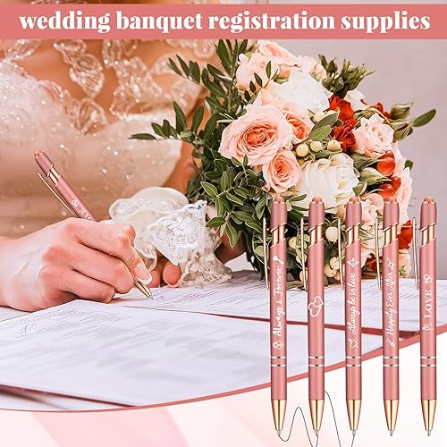 Kisston 36 Pcs Wedding Pens Bulk Bridal Shower Pens Favors Bachelorette  Styles Retractable Ballpoint Wedding