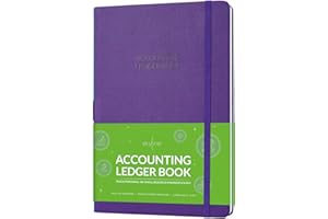 Skyline Accounting Ledger Book – Columnar Log Journal for Personal Use & Small Business Bookkeeping – Expense Log to Track Money Operations – Large Format, 7x10″, 4,712 Entries Total (Purple)