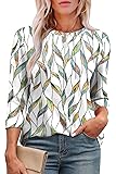 XIEERDUO 3/4 Length Sleeve Womens Tops 2025 Trendy