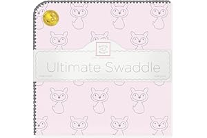 SwaddleDesigns Large Receiving Blanket, Ultimate Swaddle for Baby Boys, Girls, Softest US Cotton Flannel, Best Shower Gift, Made in USA, Fox on Pastel Pink (Mom's Choice Award Winner)