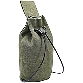 Mythrojan Drawstring Belt Bag Renaissance Costume Accessories Medieval Suede Leather Purse Viking Coin Jewelry Pouch Waist Bag for LARP, Festivals, Renfaire, Reenactments Green- 8" x 6.5"