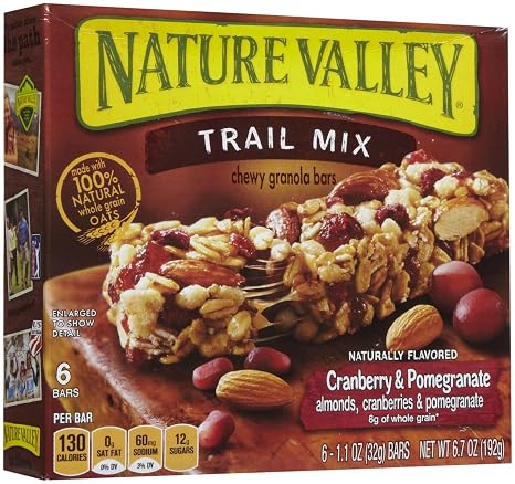 Nature Valley 100% Natural cranberry&pomegranate chewy trail Mix bars (016000283725)