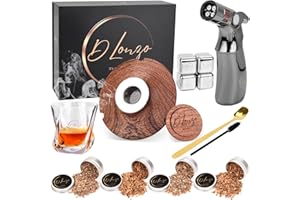 DLONZO World Class 16 Pcs Cocktail Smoker - Old Fashioned Cocktail Kit - Cocktail Smoker Kit - Cocktail Smoker Kit with Torch - Drink Smoker - Whiskey Smoker Kit - Bourbon Smoker Kit - Whiskey Smoker