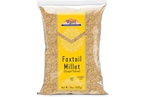 RANI BRAND AUTHENTIC INDIAN PRODUCTS Rani Foxtail Millet Polished (Setaria italica) Ancient Grains 400g (14oz) ~ All Natural | Gluten Friendly | NON-GMO | Kosher | Vegan | Indian Origin | Kangi/Kakum/Navane/Tenai/Korralu/Korra