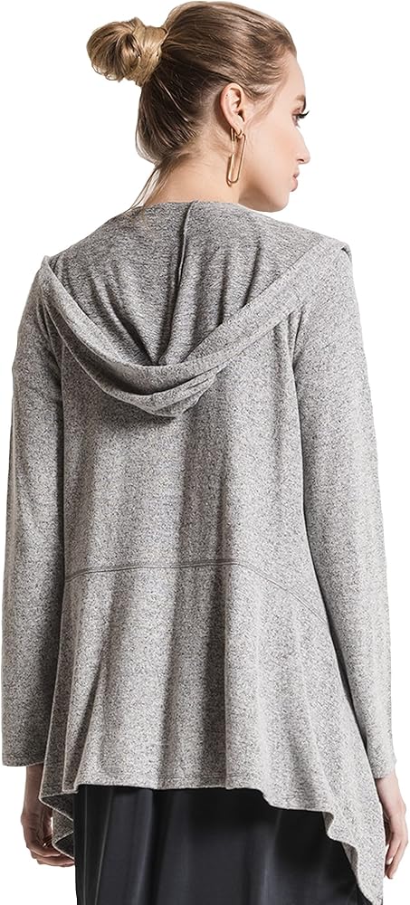 hooded waterfall cardigan