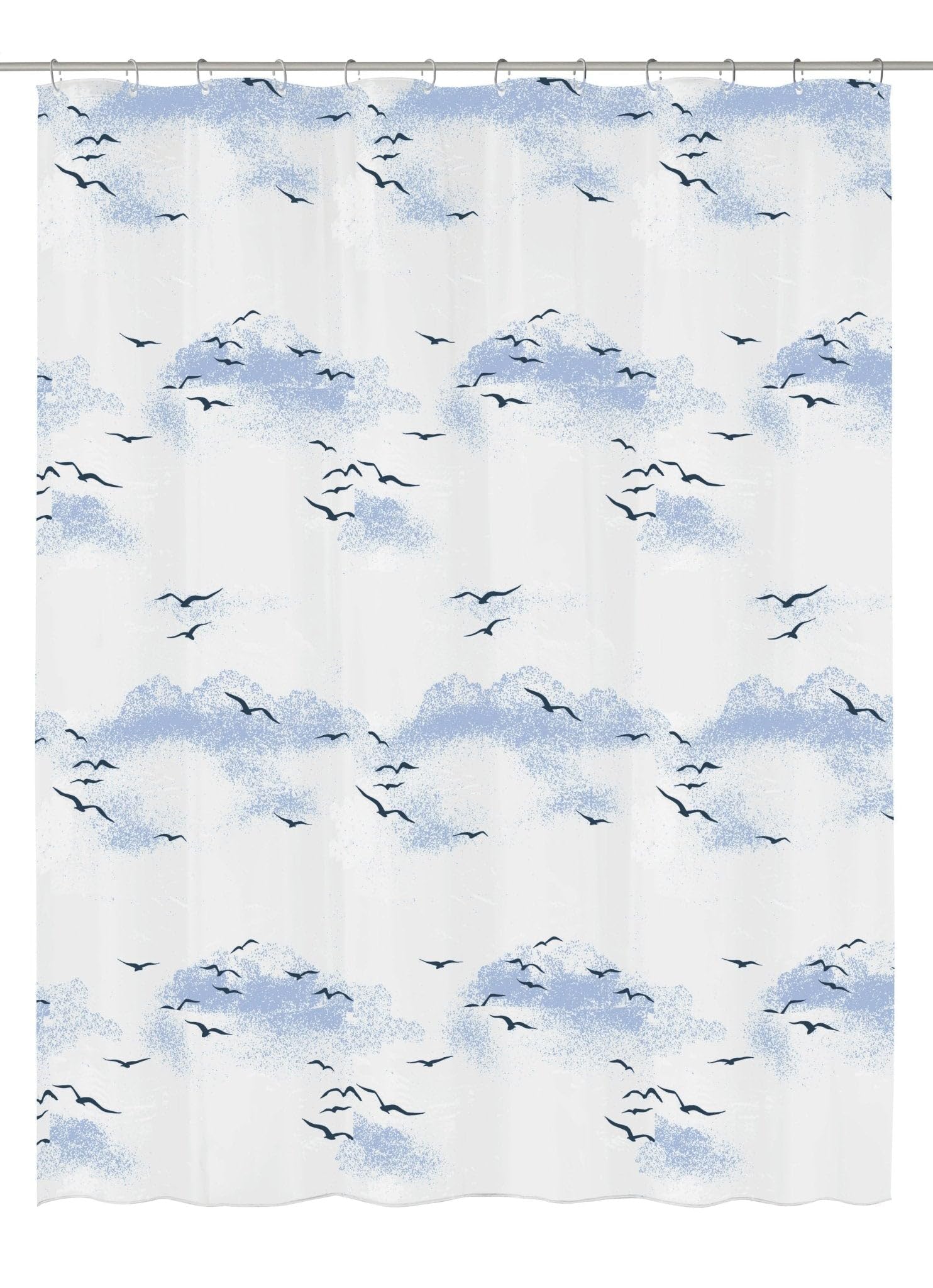 Kleine Wolke Sky 0826739305 Shower Curtain 180 x 200 cm, Polar Blue