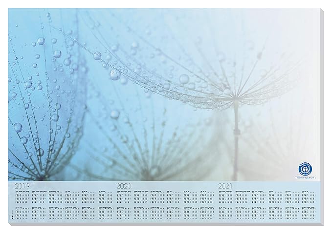 SIGEL HO450 Schreibunterlage aus Recycling-Papier mit 3-Jahres-Kalender, ca. DIN A2, 30 Blatt