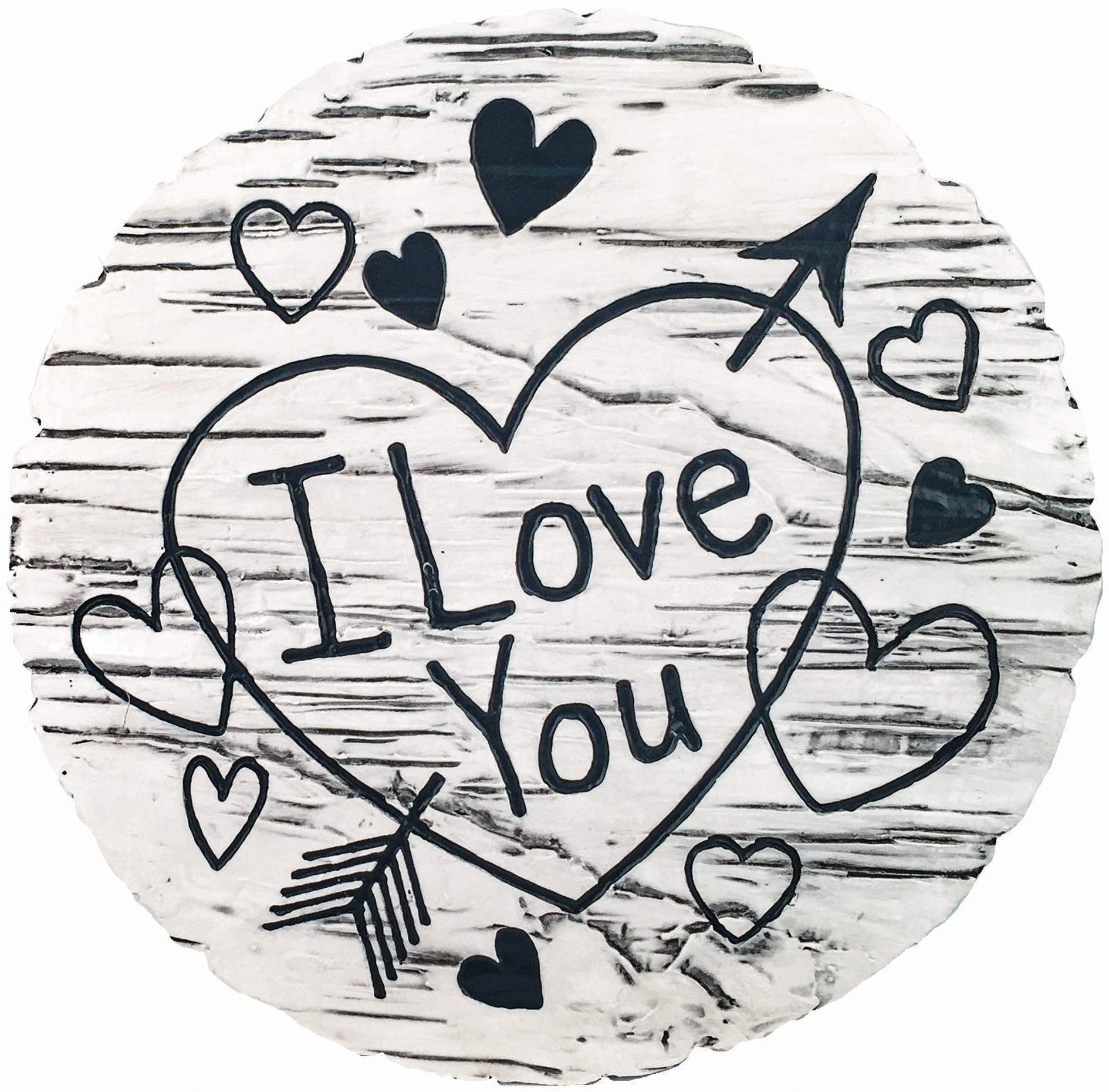 Spoontiques - Garden Décor - I Love You Stepping Stone - Decorative Stone for Garden