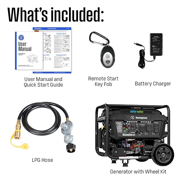 WESTINGHOUSE 9500 PEAK WATT HOME BACKUP PORTABLE GENERATOR, TRANSFER SWITCH READY 30A OUTLET, GAS POWERED