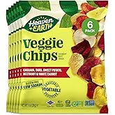 Heaven &amp; Earth Veggie Chips, Root Vegetable Medley Chips 1oz (6 Pack) Thin &amp; Crisp | Perfect Snack &amp; Salad Topper | Non GMO | Certified Kosher