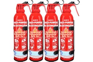 LEYANNY Fire Extinguisher for Home, 4 Pack Vehicle Fire Extinguishers for A B C K Fire Types, Portable Extinguisher for Car Boat Kitchen House Office Garage Marine
