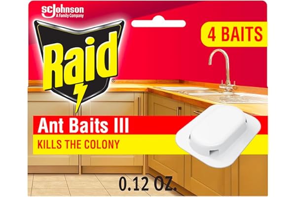 Raid Ant Killer Baits, For Household Use, Kills the Colony, Kills Ants for 3 Months, Child Resistant, 4 Count