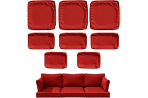 Tounosnt 8 pcs Outdoor Cushion Slipcovers Outdoor Patio Cushions Covers