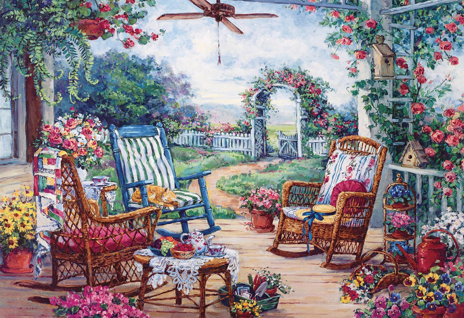 2000 Piece Puzzle-Lunch in The Garden Jigsaw Puzzles For Adults 2000 Piece,The Lunch Puzzle 2000 Pieces,Oil Painting Jigsaw Puzzles 2000 Piece — image 1
