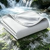 EMME Breathable Cooling Blankets for Hot Sleepers, Summer Blanket Twin Size 60"x80" for Bed, Thin Light Throw Blanket for Couch Sofa, Double-Sided Keep Body Cool, Cold Blankets Night Sweats