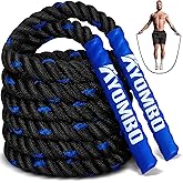Ayombo Jump Rope, Weighted Jump Rope for Fitness, Boxing Equipment Jump Ropes for Men Women, Battle Skipping Ropes for Exerci