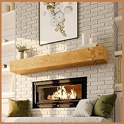 Avana Rustic Fireplace Mantle Shelf 60 Inches