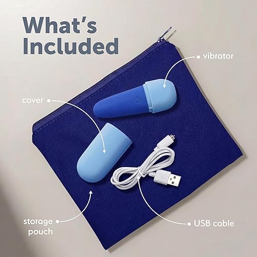 plusOne Private Pleasure Bullet Vibrator, Made of Body-Safe Silicone, Quiet  Mode, 10 Settings, Rechargeable & Waterproof, Hygiene & Privacy Cover, Blue  in Dubai - UAE