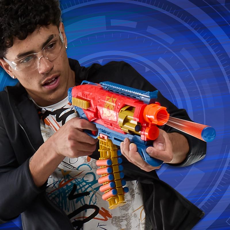 Hasbro Nerf Loadout, Shadowspeed Recon, Lanzador Personalizable, 14 Dardos de Espuma N1, Accesorios Adaptables, Cañón Giratorio, Modo Ráfafa, Competición, Diversión con Amigos, Regalo para niños