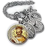 St. Ethelbert Keychain, Necklace or Clip, Patron Saint Jewelry, Confirmation Gift