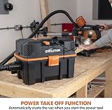 Evolution Power Tools R15VAC Wet Dry Vacuum with Power Take Off Portable Orange view 5